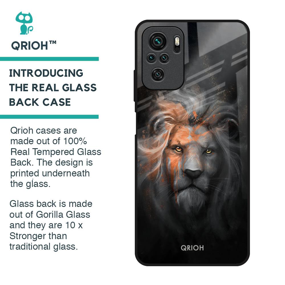 Devil Lion Glass Case for Redmi Note 10