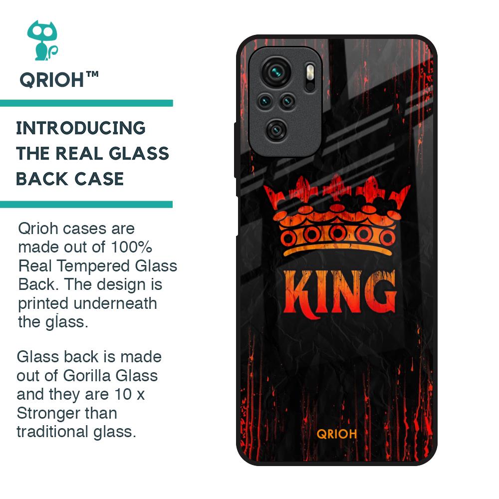 Royal King Glass Case for Redmi Note 10