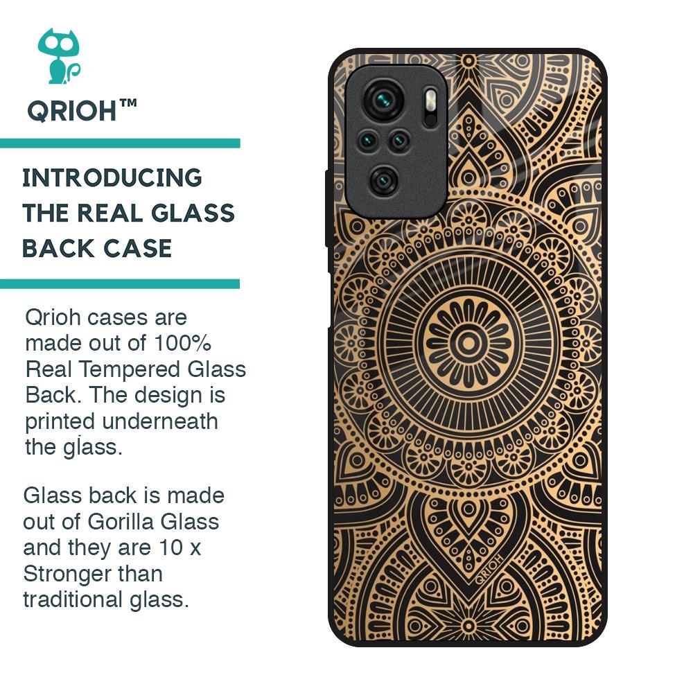 Luxury Mandala Glass Case for Redmi Note 10