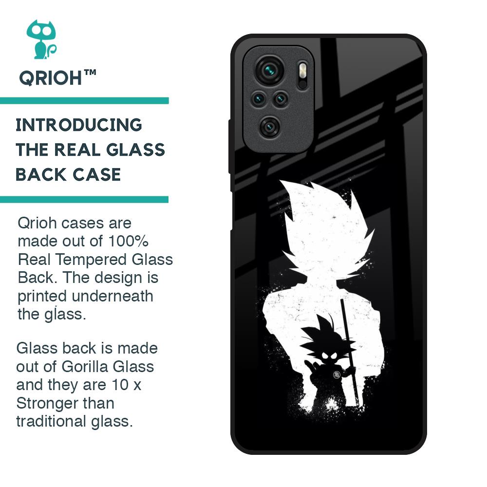 Monochrome Goku Glass Case for Redmi Note 10