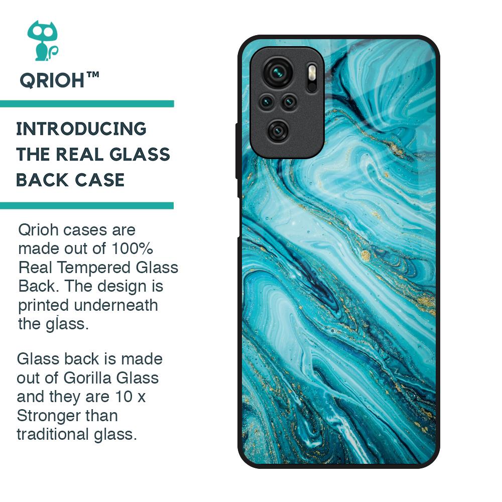 Ocean Marble Glass Case for Redmi Note 10