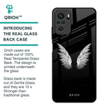 White Angel Wings Glass Case for Redmi Note 10