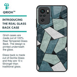 Abstact Tiles Glass Case for Redmi Note 10