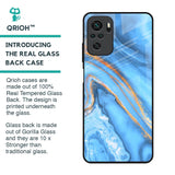 Vibrant Blue Marble Glass Case for Redmi Note 10