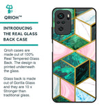 Seamless Green Marble Glass Case for Redmi Note 10