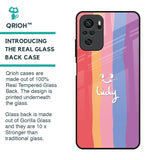 Lucky Abstract Glass Case for Redmi Note 10