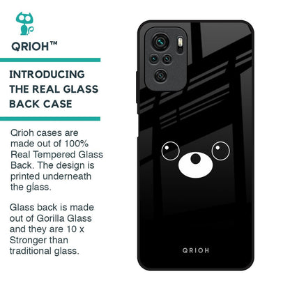 Cute Bear Glass Case for Redmi Note 10