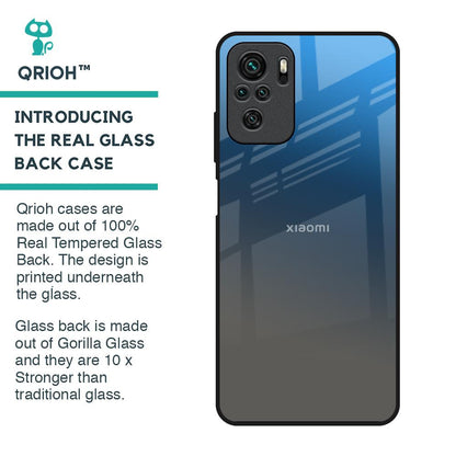 Blue Grey Ombre Glass Case for Redmi Note 10