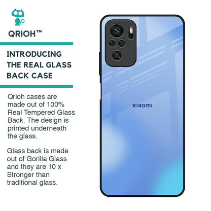 Vibrant Blue Texture Glass Case for Redmi Note 10