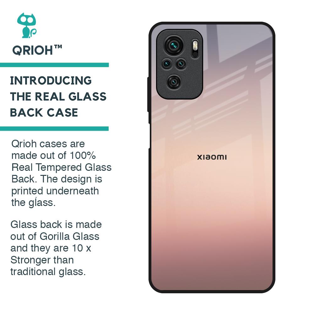 Golden Mauve Glass Case for Redmi Note 10