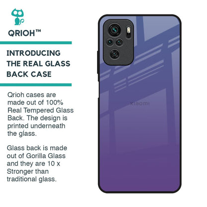 Indigo Pastel Glass Case For Redmi Note 10