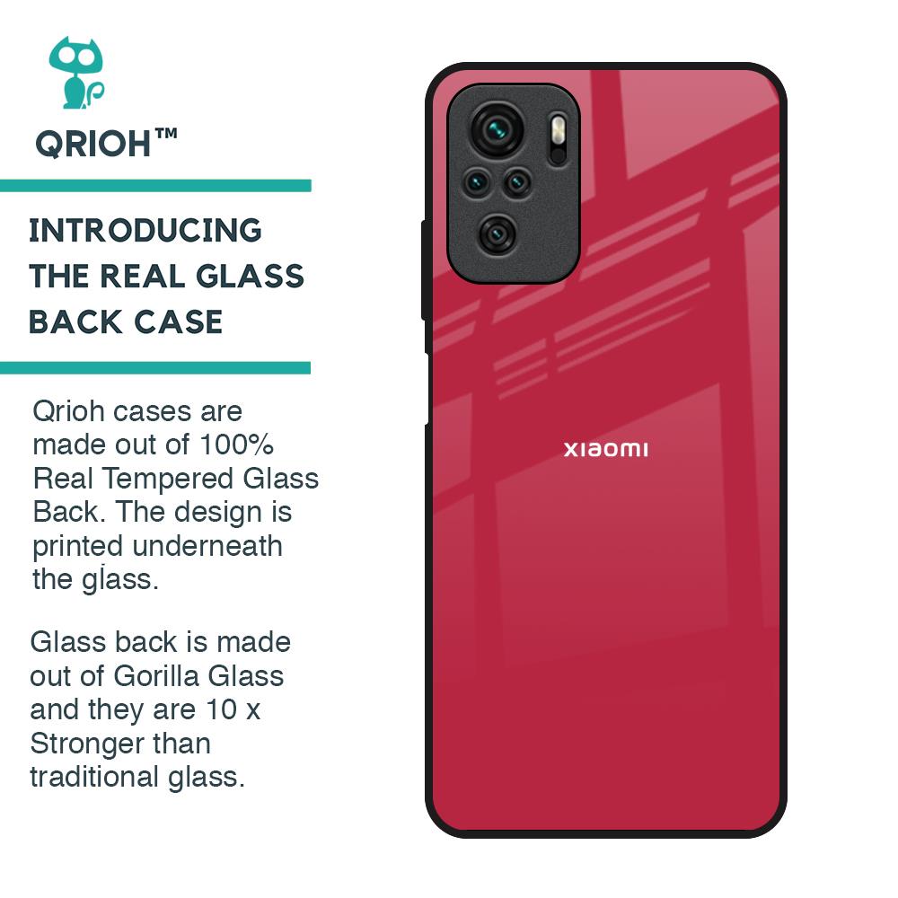 Solo Maroon Glass case for Redmi Note 10
