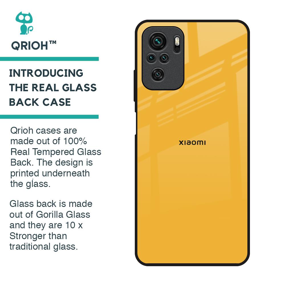 Fluorescent Yellow Glass case for Redmi Note 10