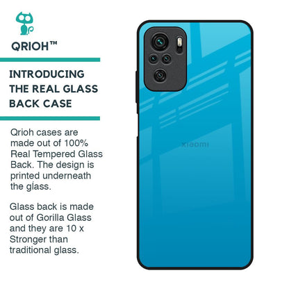 Blue Aqua Glass Case for Redmi Note 10