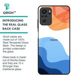 Wavy Color Pattern Glass Case for Redmi Note 10