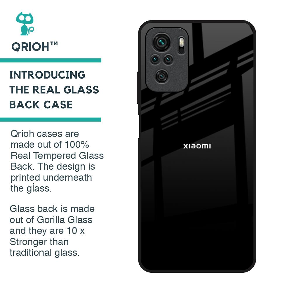 Jet Black Glass Case for Redmi Note 10