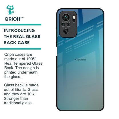 Sea Theme Gradient Glass Case for Redmi Note 10