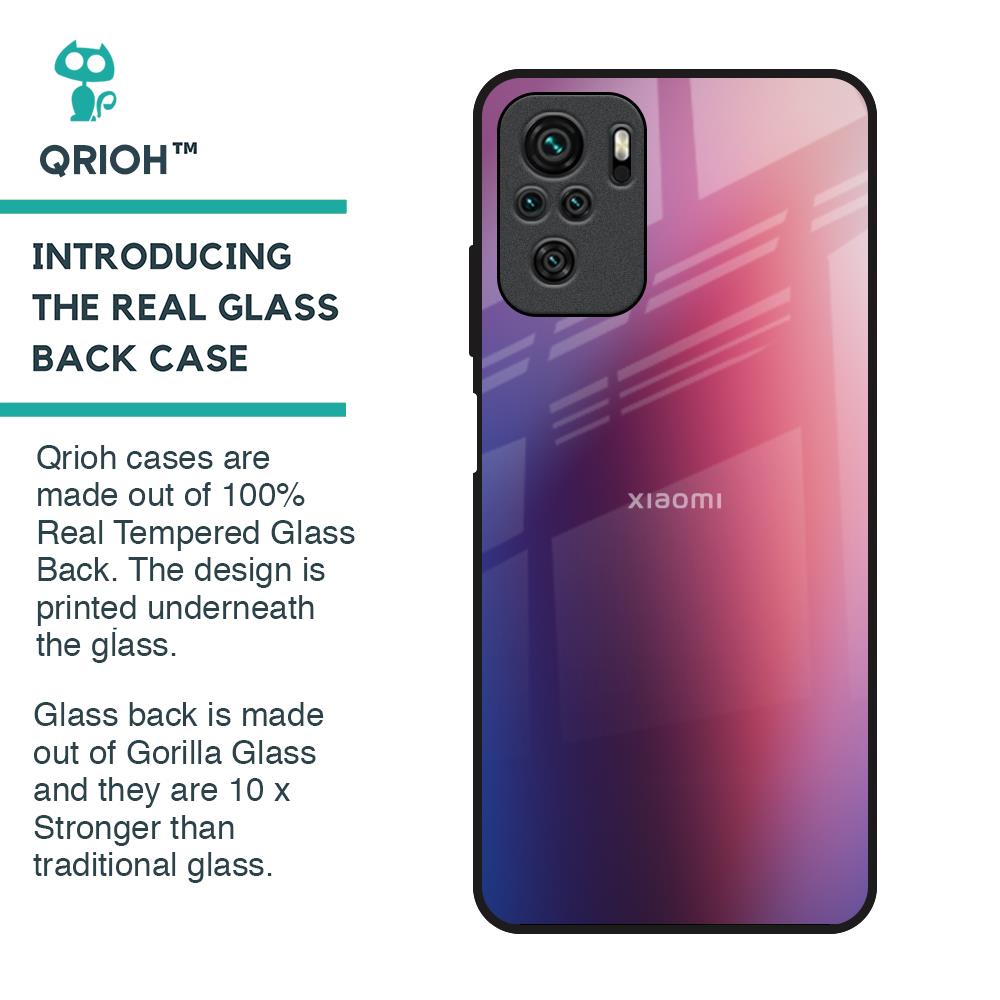 Multi Shaded Gradient Glass Case for Redmi Note 10