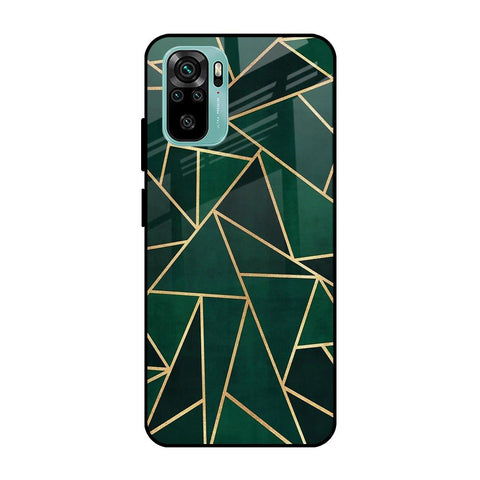 Abstract Green Mi Redmi Note 10 Glass Cases & Covers Online