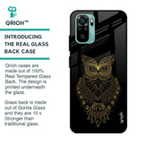 Golden Owl Glass Case for Redmi Note 10