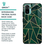 Abstract Green Glass Case For Mi Redmi Note 10