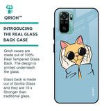 Adorable Cute Kitty Glass Case For Mi Redmi Note 10