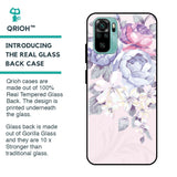 Elegant Floral Glass case for Redmi Note 10