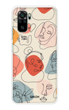Abstract Faces Redmi Note 10 Back Cover