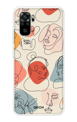 Abstract Faces Redmi Note 10 Back Cover
