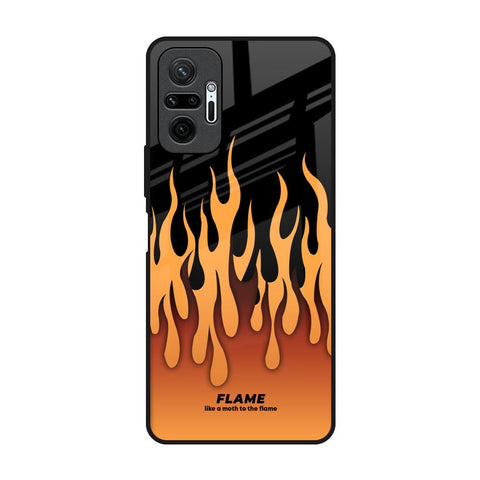 Fire Flame Redmi Note 10 Pro Glass Back Cover Online