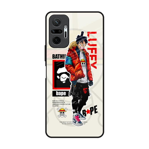 Bape Luffy Redmi Note 10 Pro Glass Back Cover Online