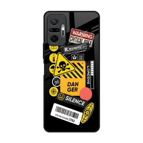 Danger Signs Redmi Note 10 Pro Glass Back Cover Online