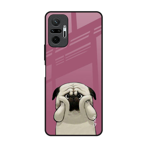 Funny Pug Face Redmi Note 10 Pro Glass Back Cover Online