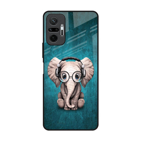 Adorable Baby Elephant Redmi Note 10 Pro Glass Back Cover Online