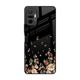 Floating Floral Print Redmi Note 10 Pro Glass Back Cover Online