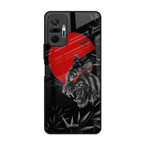 Red Moon Tiger Redmi Note 10 Pro Glass Back Cover Online
