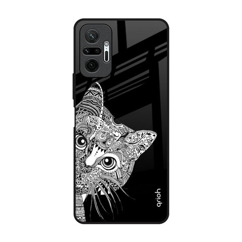 Kitten Mandala Redmi Note 10 Pro Glass Back Cover Online