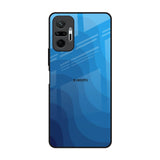 Blue Wave Abstract Redmi Note 10 Pro Glass Back Cover Online