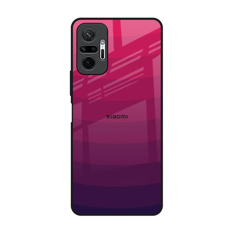 Wavy Pink Pattern Redmi Note 10 Pro Glass Back Cover Online