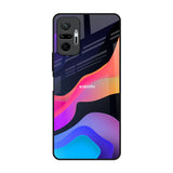 Colorful Fluid Redmi Note 10 Pro Glass Back Cover Online