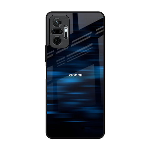 Blue Rough Abstract Redmi Note 10 Pro Glass Back Cover Online
