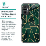Abstract Green Glass Case For Redmi Note 10 Pro