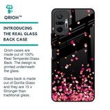 Heart Rain Fall Glass Case For Redmi Note 10 Pro