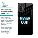 Never Quit Glass Case For Redmi Note 10 Pro