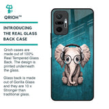 Adorable Baby Elephant Glass Case For Redmi Note 10 Pro
