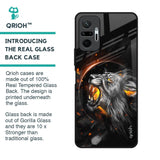 Aggressive Lion Glass Case for Redmi Note 10 Pro