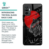 Red Moon Tiger Glass Case for Redmi Note 10 Pro