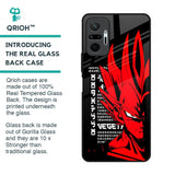 Red Vegeta Glass Case for Redmi Note 10 Pro