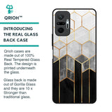Tricolor Pattern Glass Case for Redmi Note 10 Pro