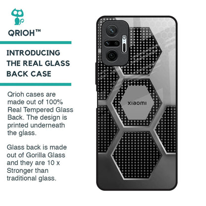 Hexagon Style Glass Case For Redmi Note 10 Pro